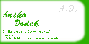 aniko dodek business card